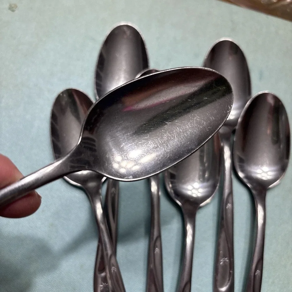 7 International Silver Americana Star Stainless USA‎ Flatware tablespoons/ Soup